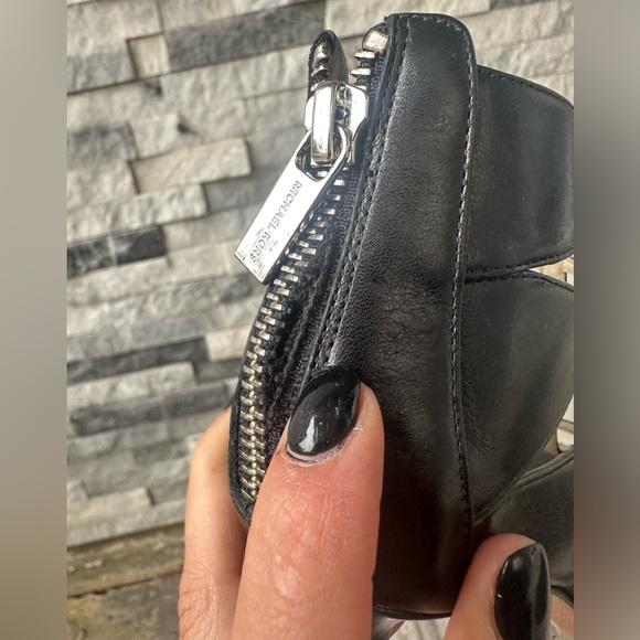 Michael Kors Mavis Open Toe Cage Black Leather Party Cocktail Heels  Size 7 - Picture 11 of 11